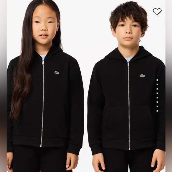 Lacoste Kids Black Zip-Up Hoodie - Picture 1 of 4